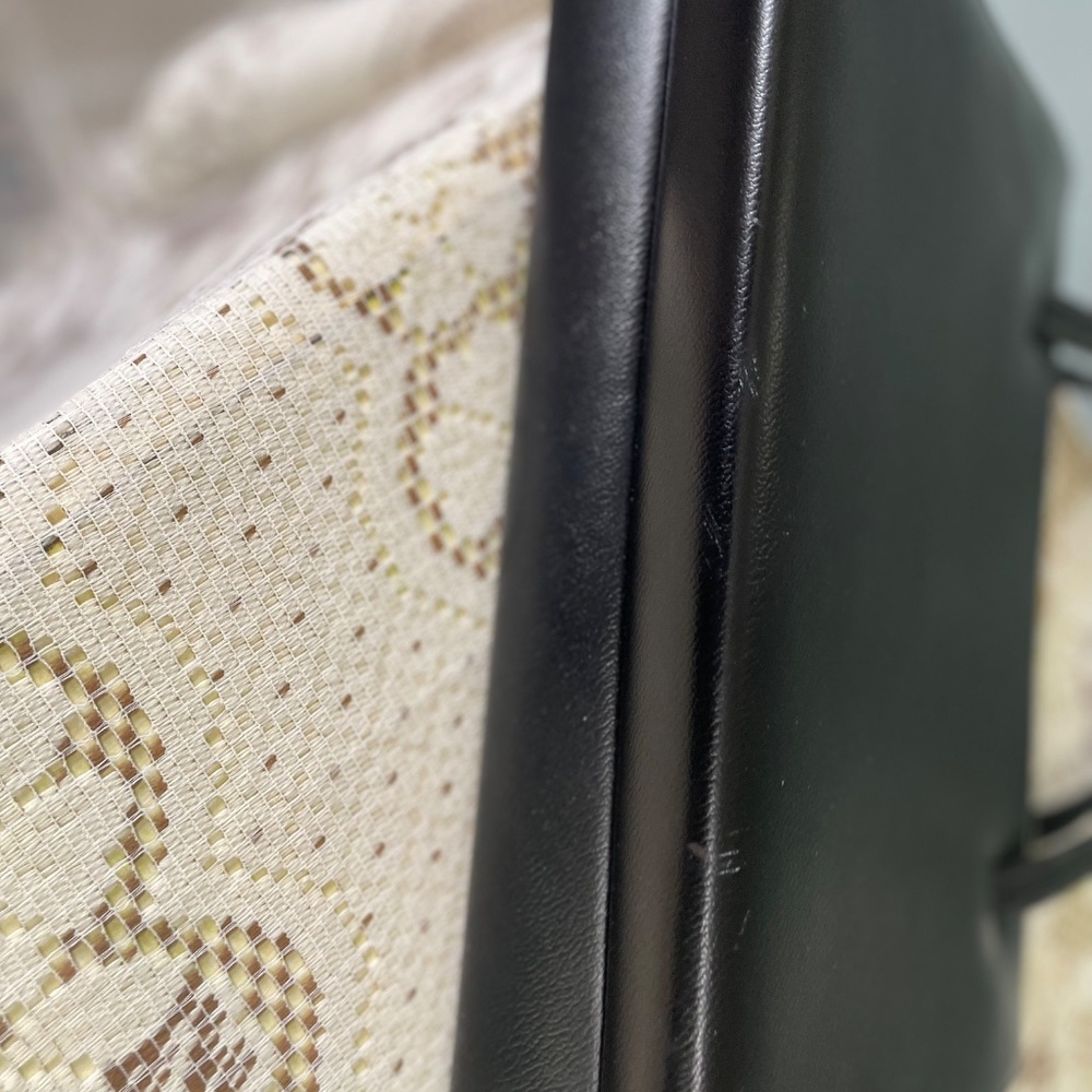 Macy’s retro black leather clutch bag - Picture 4 of 6